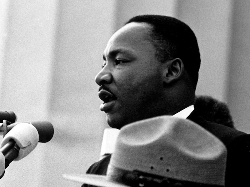 Martin Luther King Jr. delivering the famous I Have a Dream speech.